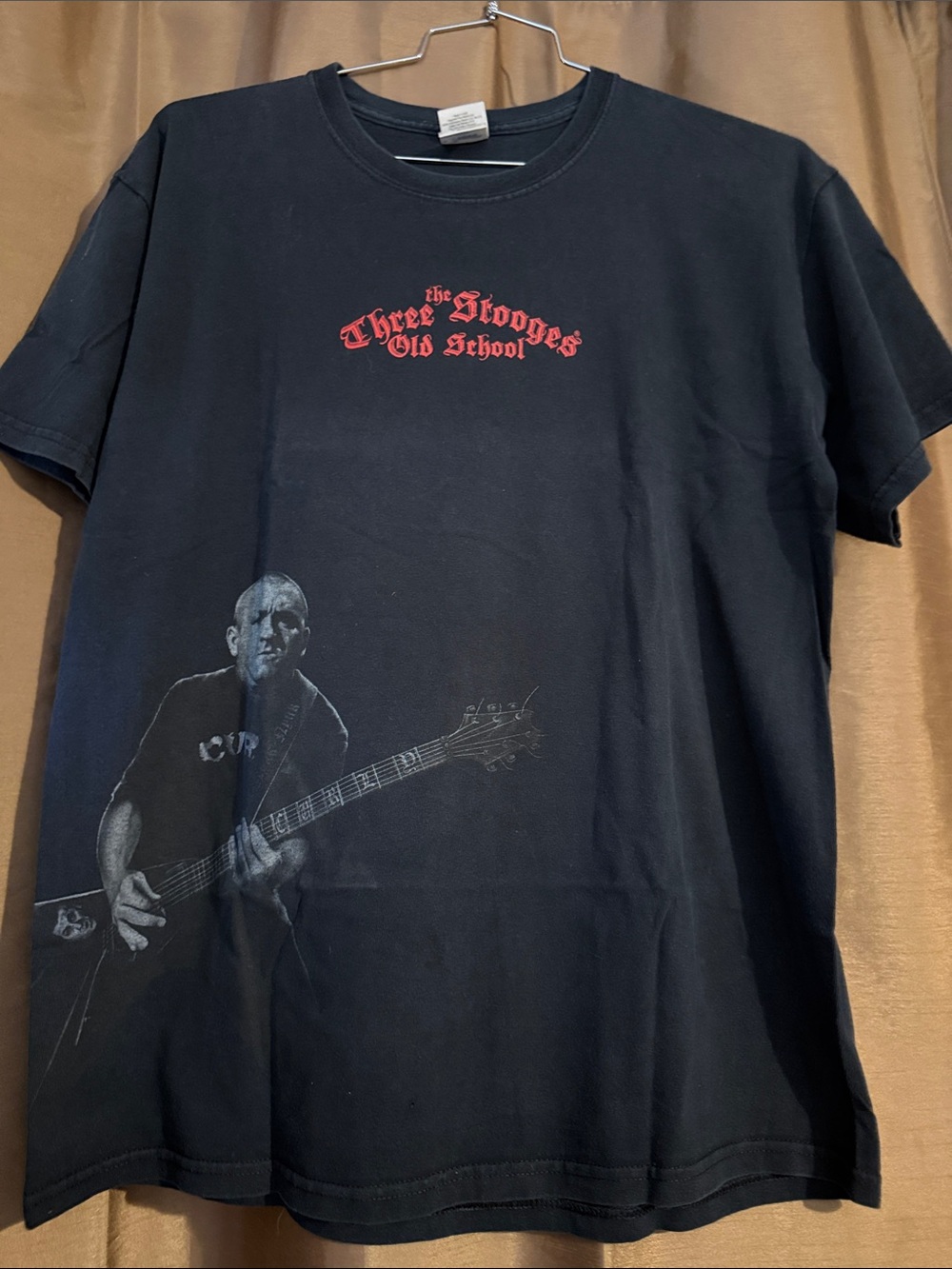 Vintage Y2K “The Three Stooges 'Old School' Black Graphic T‑Shirt 2007